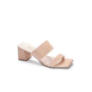 NEW 42 GOLD women's lizbett suede block heel sandal in natural